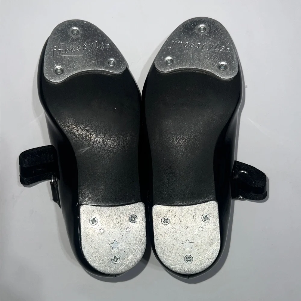 Freestyle Shiny Black Kids Tap Shoes